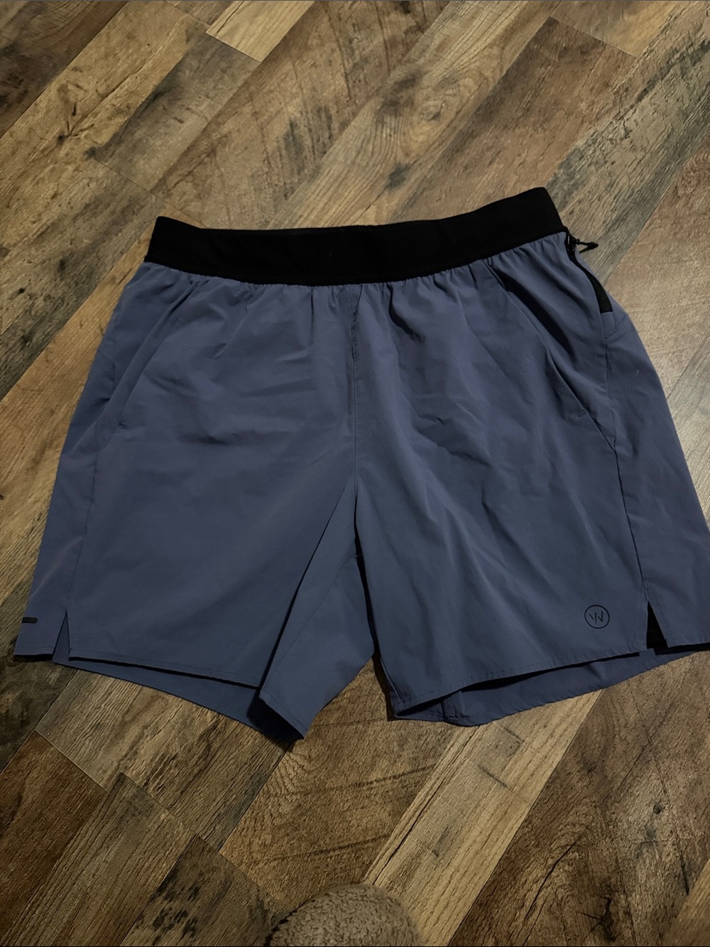 Men's Athletic Shorts in Slate Blue with Black Waistband